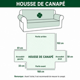 Daphné - Housse de canapé matelassée Bois Tranquille