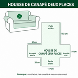 Roxane - Housse de canapé matelassée Pins Hivernaux