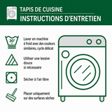 Cécile - Tapis de cuisine Étincelant Neige