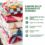 Parure de lit matelassée 3 pièces - Coqs de l'Aube